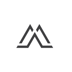 MA letter logo design vector