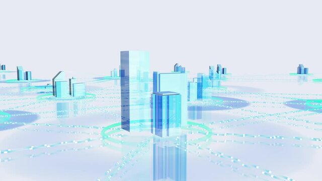 Communication Network Technology City Digital Data information Business background