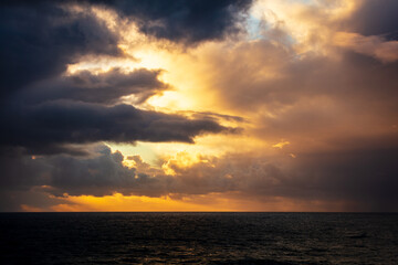 Naklejka premium Sunset at the Terry pine beach