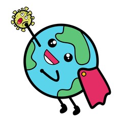 Earth fight virus covid-19