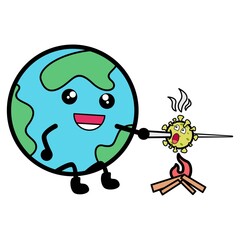 Earth fight virus covid-19