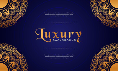 Luxury mandala background with floral ornament pattern. Hand drawn gold mandala design. Vector mandala template for decoration invitation, cards, wedding, logos, cover, brochure, flyer, banner.