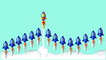 Drive rocket -Think differently - Being different, taking risky, move for success in life.