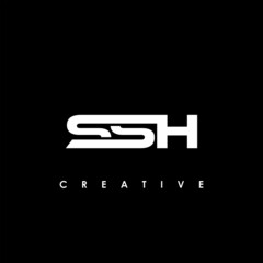 SSH Letter Initial Logo Design Template Vector Illustration