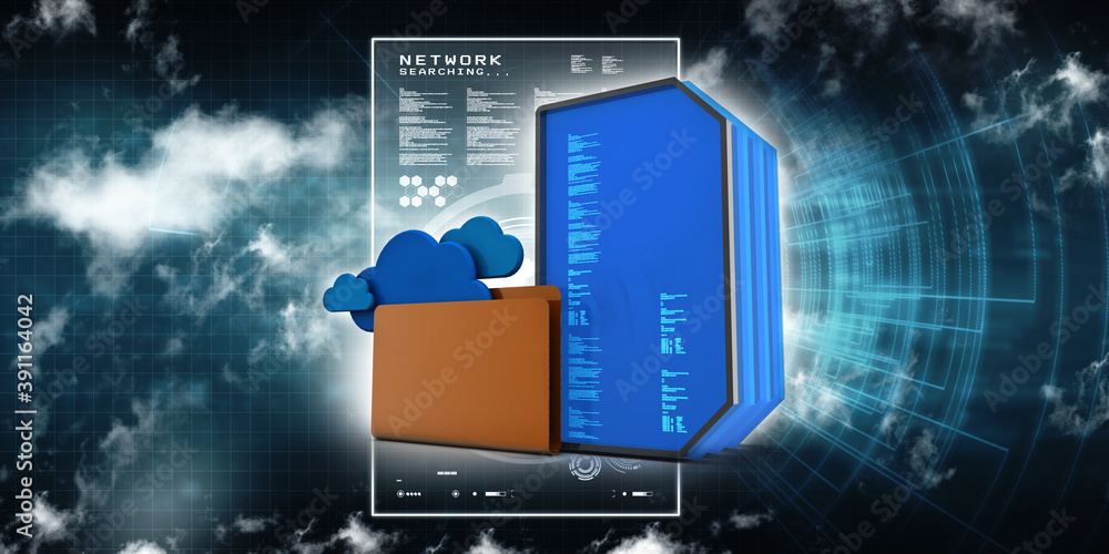Poster 3d rendering high speed 16gb sd flash memory cards with cloud folder storage