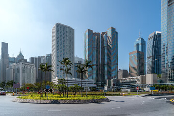 Obraz na płótnie Canvas Hong Kong's modern urban architectural landscape