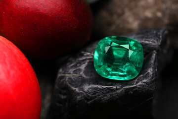 Emerald Gemstone Beauty Shot background