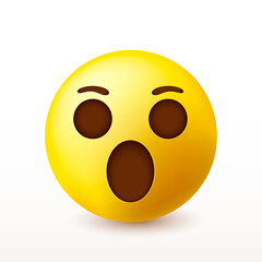 Face Screaming in Fear. Screaming in Fear Emoji. Scared Face Icon. Smile Screaming in Fear Emoticon. Isolated vector illustration on white background