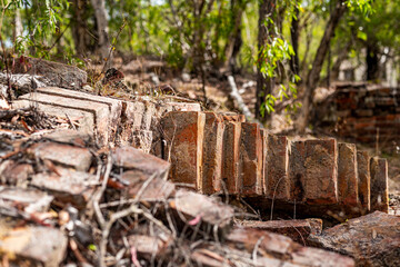 Bricks on their side in Glassford
