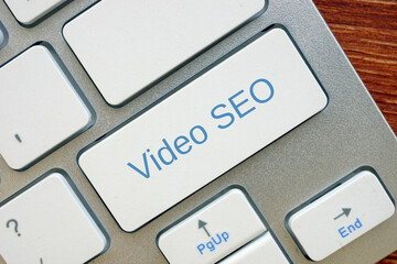 Financial concept meaning Video SEO  with inscription on the sheet.