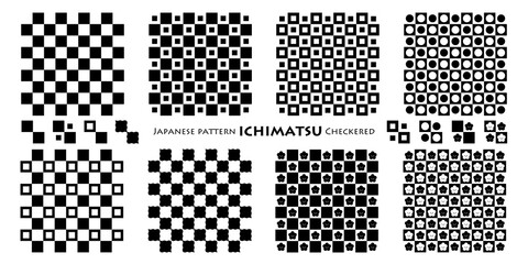 Japanese pattern ICHIMATSU checkered_seamless pattern_c01