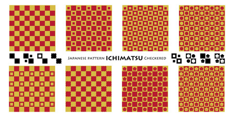 Japanese pattern ICHIMATSU checkered_seamless pattern_c09