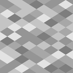 Grey rhombic mosaic background. Seamless geometric pattern. Grey rhombuses. Crystal texture. Vector illustration EPS10.