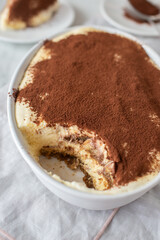 Delicious home made tiramisu cake 