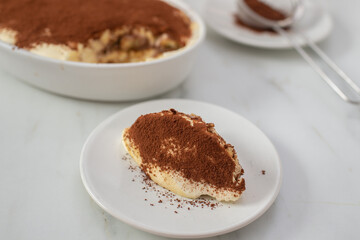 Delicious home made tiramisu cake 