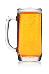 Mug of apple cider isolated on white