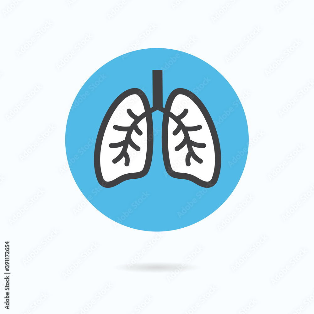 Canvas Prints Human lungs icon. Logo design template. Vector illustration.