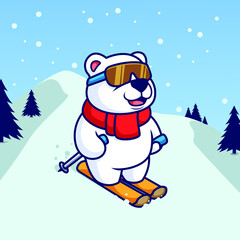 Bear Ski on Snow
