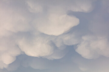 Clouds in the sky after a tornado.