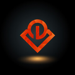 G or E letter and diamond logo concept, for the jewelry business. Modern, minimalistic, unique logo template