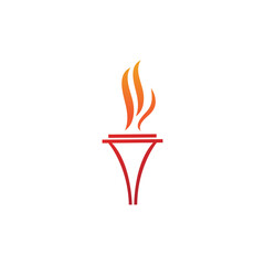 Torch  Logo Template vector symbol