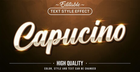 Capucino coffee text effect - Editable text effect
