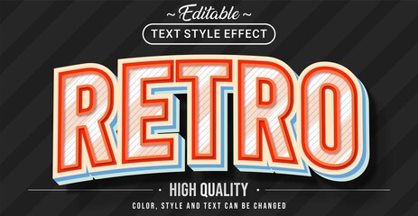 Naklejka premium Retro text effect - Editable text effect