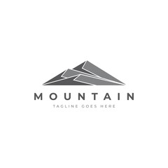 Mountain logo design template.creative stones icon vector.Mountain logo inspiration	
