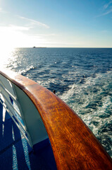 Dream holiday or vacation on luxury cruiseship or cruise ship liner at sea with panoramic views...