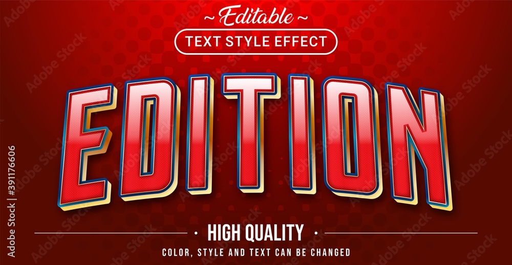 Poster 3D modern text effect - Editable text effect