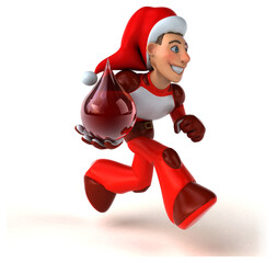 Fun Super Santa Claus - 3D Illustration