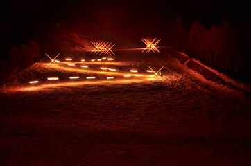 胎内スキーフェスティバル松明滑降