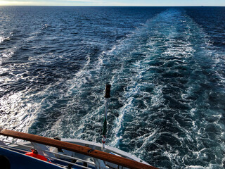 Dream holiday or vacation on luxury cruiseship or cruise ship liner at sea with panoramic views...