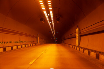 road high-speed underground tunnel without cars