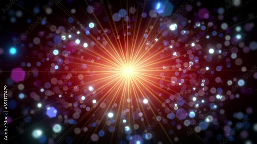 Wall mural moving energy particle effect video loop