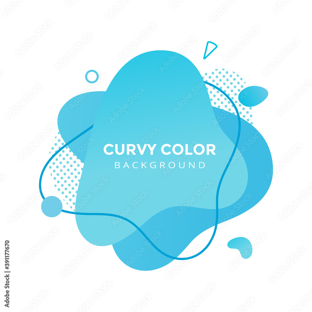 Poster modern liquid abstract element graphic gradient flat style design fluid vector colorful illustration
