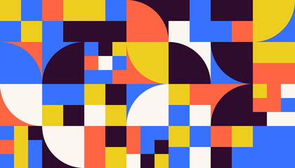 Bauhaus Abstract Vector Composition Design