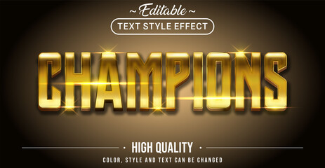 3D Golden champion text effect - Editable text effect