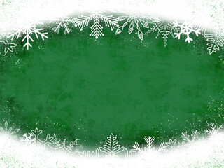 クリスマス素材,雪,結晶_緑