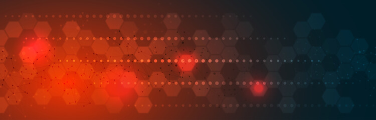 futuristic hexagonal technology background