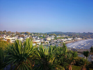 Obraz premium View of Saundersfoot in Pembrokeshire - a popular tourist destination in South Wales.