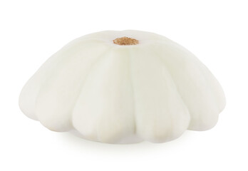 Fresh whole white summer squash isolated on a white background.