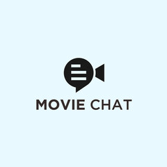 abstract film logo. chat icon