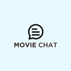 abstract film logo. chat icon