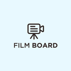 Fototapeta premium abstract film logo. learn icon