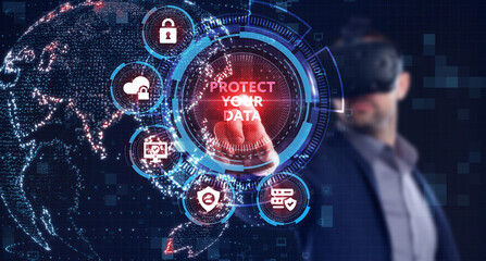 Cyber security data protection business technology privacy concept. Protect your data