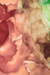 Alcohol ink art.Mixing liquid paints. Modern, abstract colorful background, wallpaper. Marble texture.Translucent colors