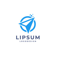 Arrow Abstract Tech Logo Design 