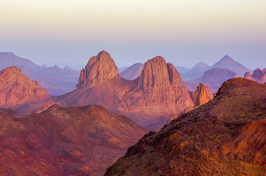 Hoggar Rock formation in the Sahar desert 