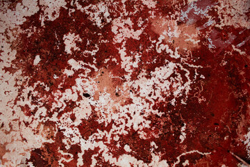 An abstract background with red and white stains